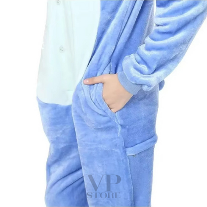 Stitch and Angel plush pyjamas, winter jumpsuit