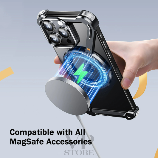 Z Shape Metal Phone Case for iPhone 15 with 360° Rotation Stand