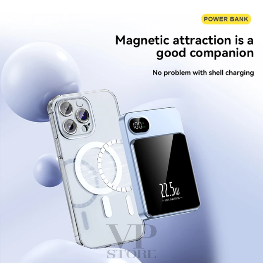 Magnetic Wireless Power Bank Portable Fast Wireless Charger For iPhone 12 13 14 ProMax External Auxiliary Battery Pack