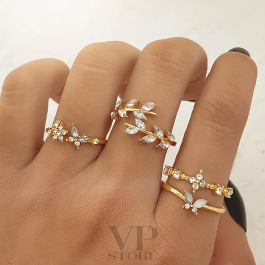 Bohemian Geometric Ring Sets - Fashion Jewelry