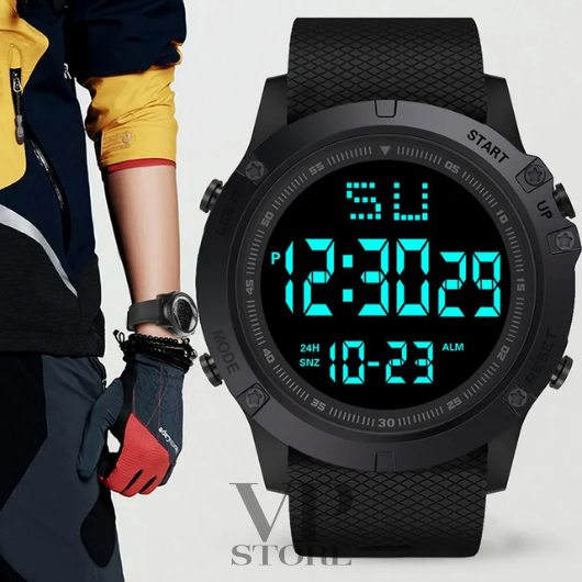 Multifunctional Men's Sports Digital Watch - Water Resistance Luminous