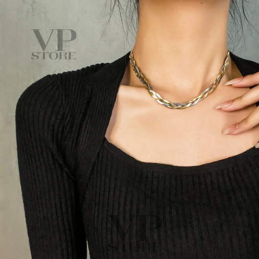 3 in 1 Crossover Snake Chain Necklace Bracelets