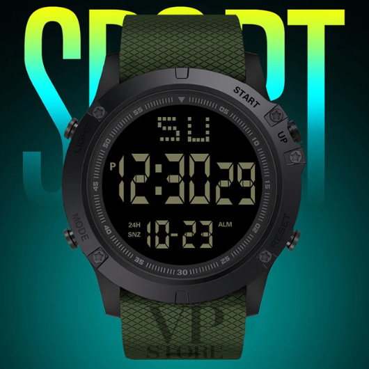 Multifunctional Men's Sports Digital Watch - Water Resistance Luminous