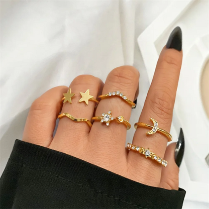 Bohemian Geometric Ring Sets - Fashion Jewelry