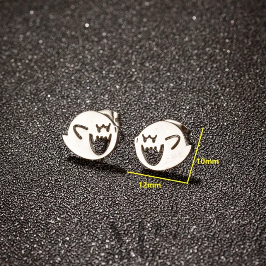 Stainless steel earrings - fun ghosts