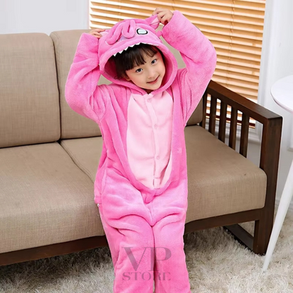 Stitch and Angel plush pyjamas, winter jumpsuit