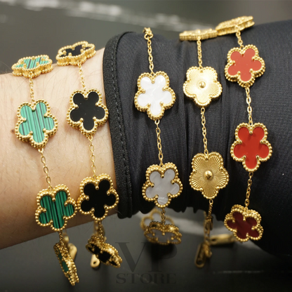 Lucky Clover Three-Piece Set - Bracelet, Earring and Necklace