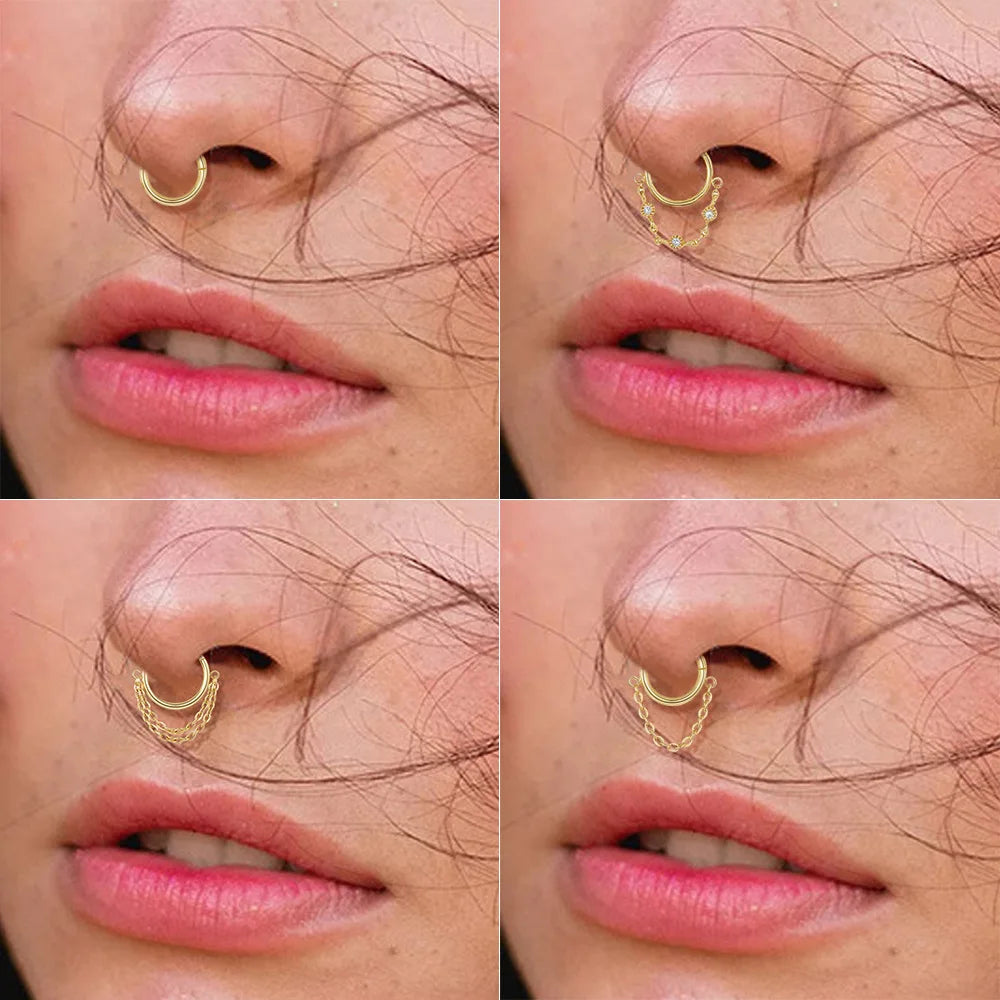 Septum and Tragus Piercing