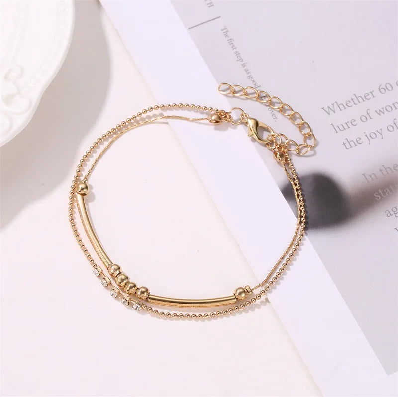 Retro Double-layer Anklet